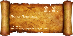 Móry Magnusz névjegykártya
