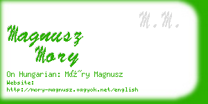 magnusz mory business card